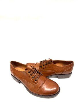 MIZ MOOZ LEATHER LACE UP OXFORD SHOES BRANDY 37EU / 7US NEW # T-40